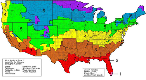 r-value insulation map based on climate in Virginia